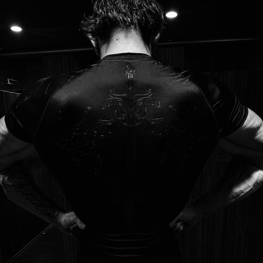 Marble Compression Cuirass Short Sleeve - Black