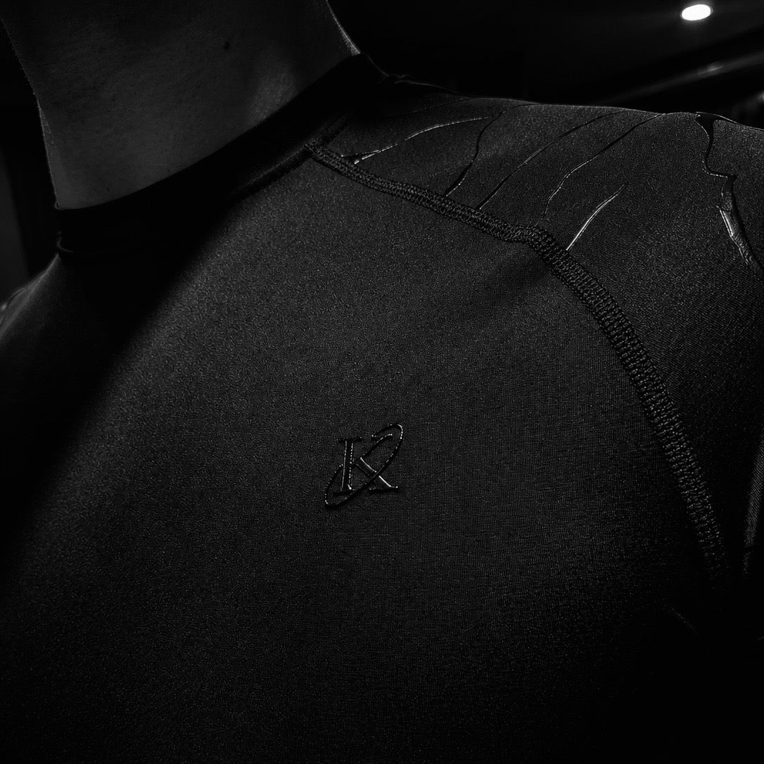 Marble Compression Cuirass Short Sleeve - Black