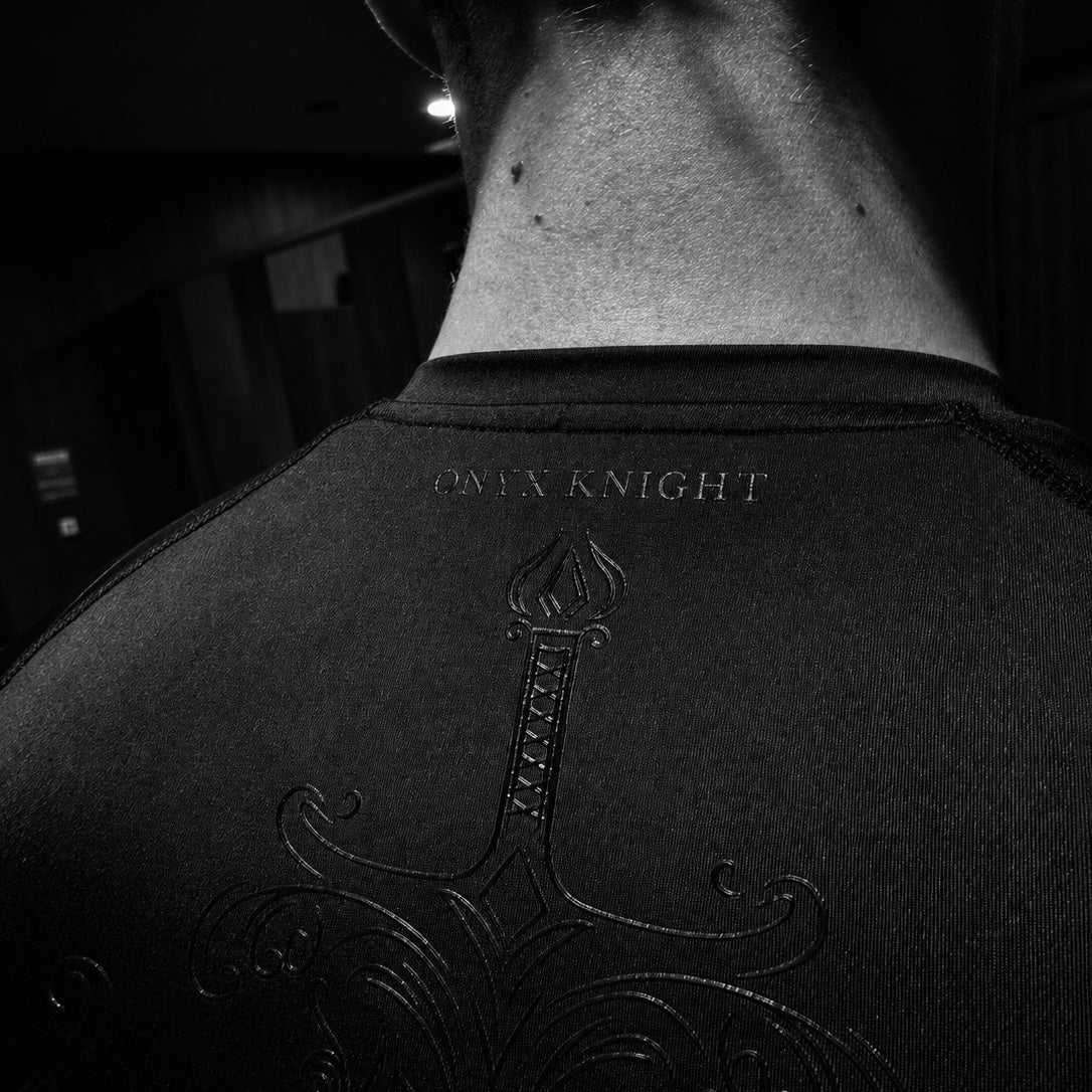 Marble Compression Cuirass Short Sleeve - Black